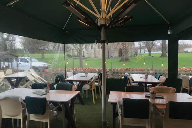 The new covered outside dining space at Fenwick's Cafe, Chichester.

PIcture: Megan Baker