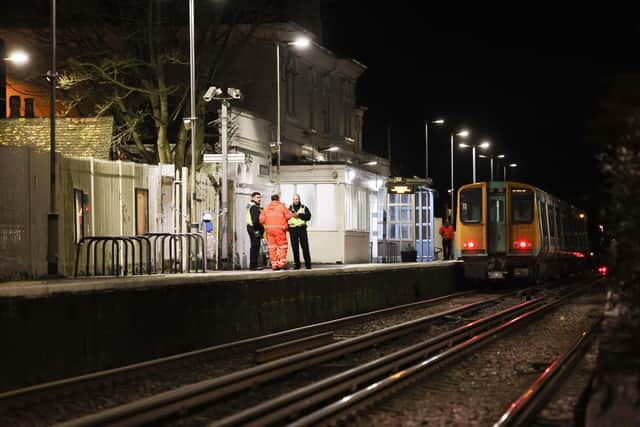 Emergency services respond to incident at West Worthing Station. Photo: Eddie Mitchell