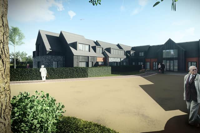 Site plan of the specialist dementia care home. Photo credit: Hunters Architects