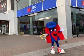 Not got a Valentine – well how about the next best thing - a selfie with Metro Man, the bank’s mascot, resplendent in his Cupid costume