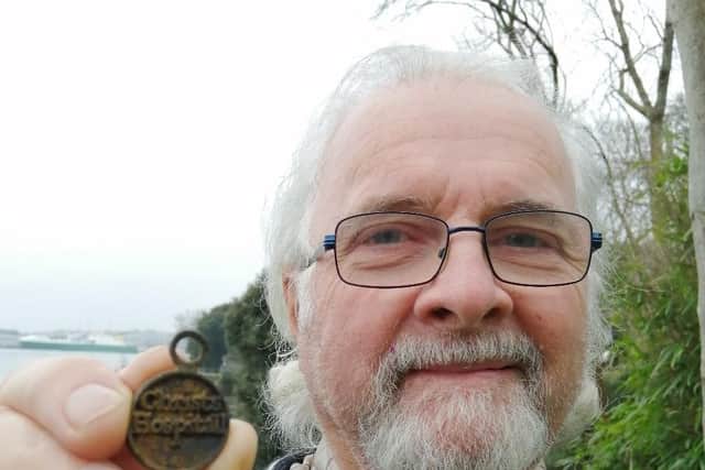 Brian Sellick, who lives near Torpoint in Cornwall, dug the medallion-like object up in his garden about 10 years ago, not knowing it was an item that dated back to 1703.