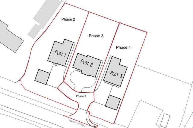 Proposed three new Crowborough homes