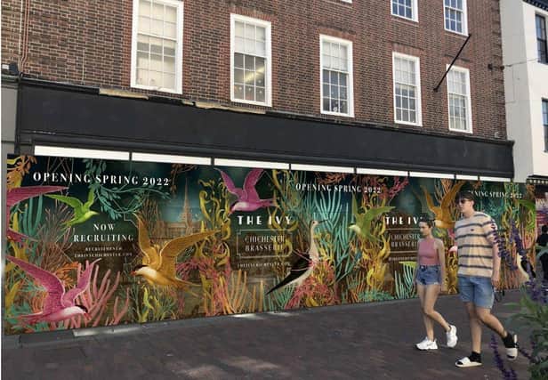 Planning permission for the temporary hoardings at The Ivy in Chichester has been given SUS-211229-170638003