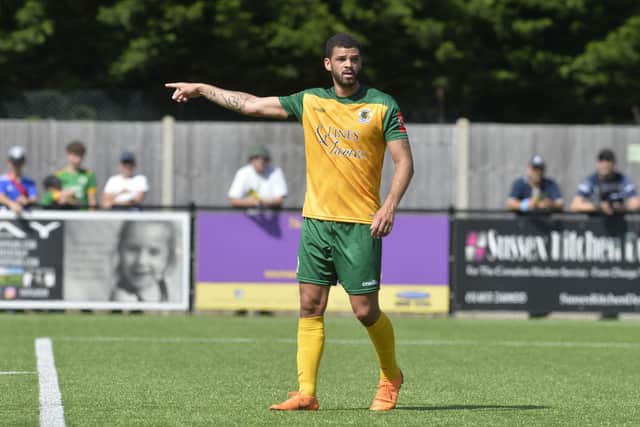 Shamir Fenelon was at the double for Horsham in their Velocity Trophy win overe Hythe Town on Tuesday evening. Picture by Jon Rigby