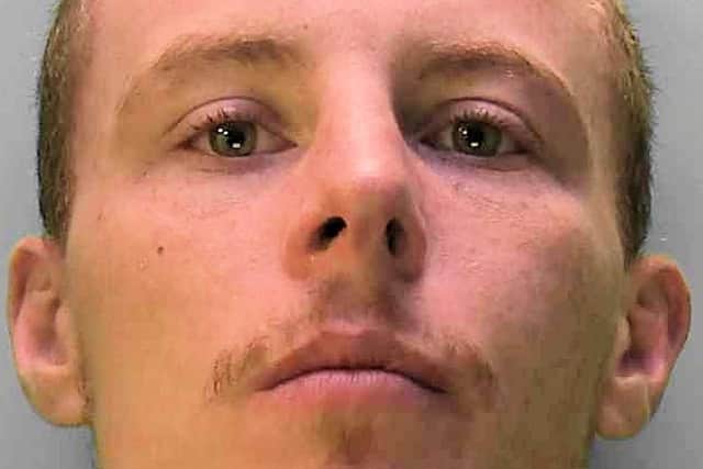 Luke French, 28, of Morley Grove, Harlow, Essex was sentenced at Lewes Crown Court on 26 January. Pic: Sussex Police.
