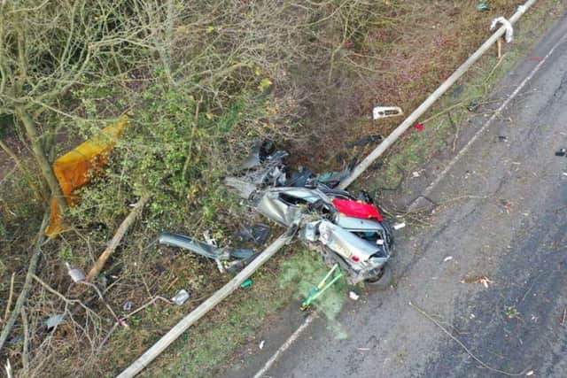 Scene of the crash in which a 24-year-old Southwater man died