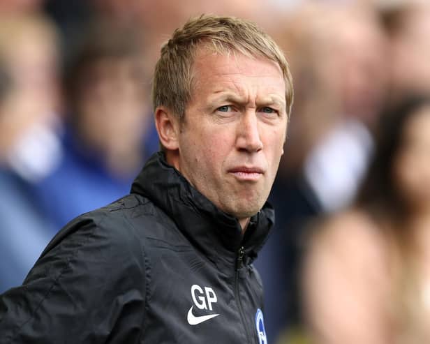 Brighton & Hove Albion head coach Graham Potter said previous speculation linking him to the Tottenham Hotspur job was part and parcel of being a manager, and that he was 'fortunate' to be in charge at the Amex. Picture by Bryn Lennon/Getty Images