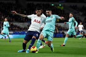 Brighton striker Neal Maupay issed a golden chance against tottenham in the second half