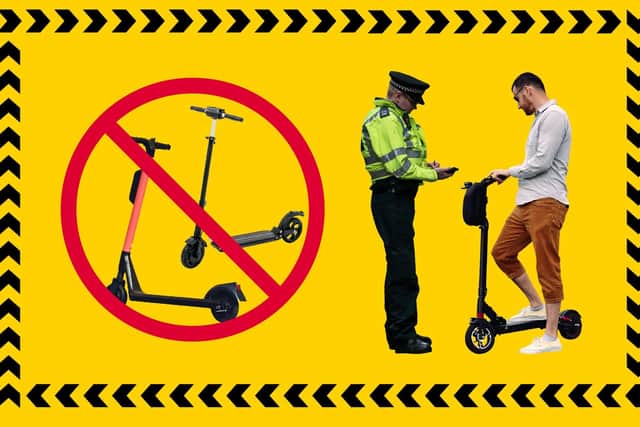 E-scooter crackdown in Sussex. Photo from Sussex Police. SUS-220702-113930001