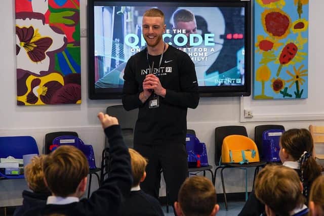 George Brandford, owner of Intent91 in Worthing, is visiting primary and secondary schools around Worthing to educate them and raise awareness around physical activity and nutrition