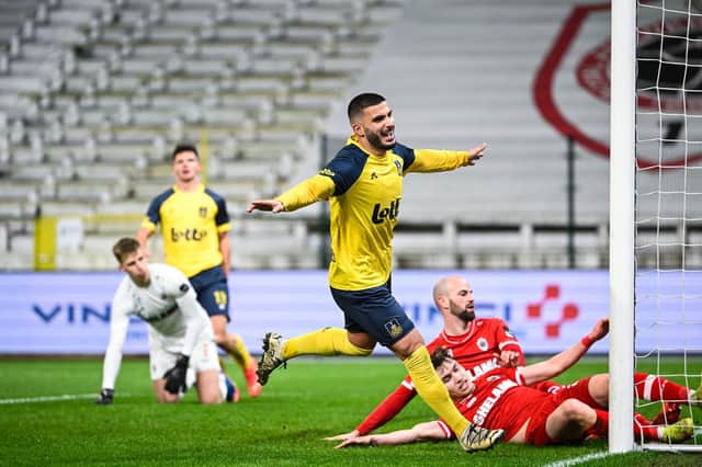 New Brighton & Hove Albion striker Deniz Undav was at the double for Belgian loan club Royale Union Saint-Gilloise on Saturday. Picture by Tom Goyvaerts/BELGA MAG/AFP via Getty Images