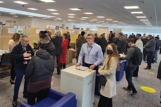 Hundreds of jobseekers attended the first morning of the Gatwick Airport Jobs Fair