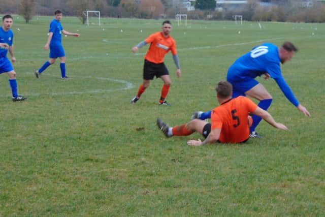 Action from The JC Tackleway's cup win over Polegate Town / Picture: Paul Huggins
