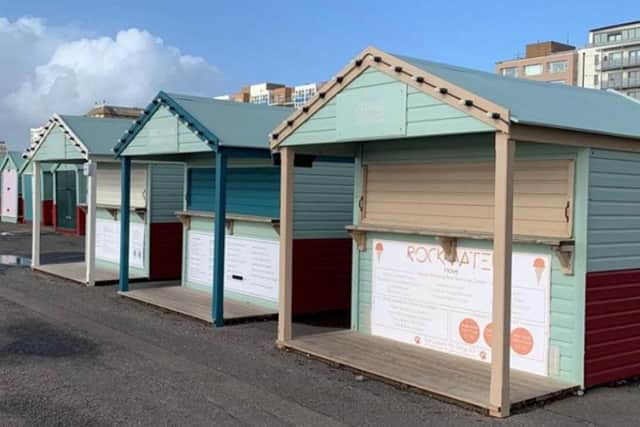 Some of the Shacks by the Shore beach huts