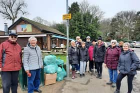 A recent litter pick at Hampden Park with Colin Swansborough (second from left). Picture from Eastbourne Borough Council SUS-221002-092937001
