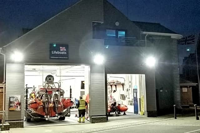 Following an extensive search, HM Coastguard stood down the operation at 7.04pm and the lifeboat headed back to the RNLI boathouse in Littlehampton at Fisherman’s Quay. Photo: Littlehampton RNLI Lifeboat Station