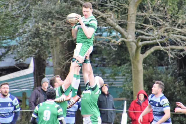 Horsham claim a lineout at Chichester / Picture: Michael Clayden