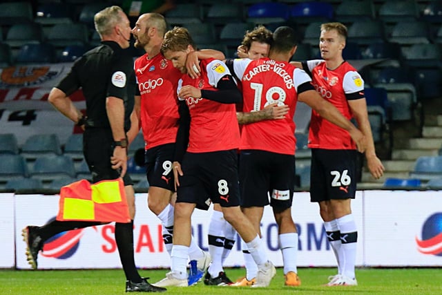 James Collins and Matty Pearson both scored in a 2-1 victory at Ewood Park during their first season back in the Championship, before the Hatters triumphed 3-2 on the final day to stay up, two own goals and Collins’ penalty sealing the win.