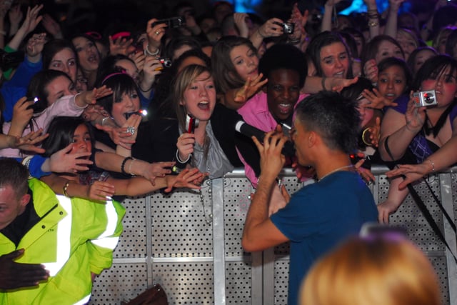 JLS gig at Club Metro, London Road
JLS on stage performing
Aston Merrygold