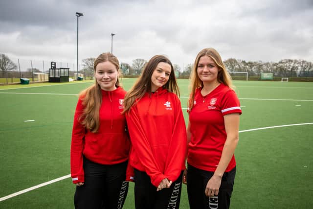 Isabel Field, Lizzie Morgan and Ryana MacDonald-Gay