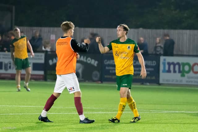 Dominic Di Paola has paid tribute to Horsham FC legend and Sussex football veteran Gary Charman after he announced his near-25-year football career was coming to an end. Picture by Lyn Phillips