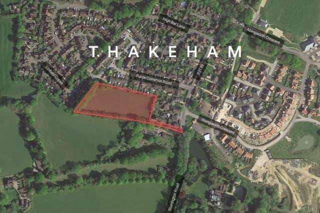 The proposed Thakeham development site