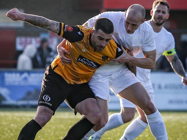 Action from Maidstone United's 3-2 win at Eastbourne Borough in National South at Priory Lane / Pictures: Andy Pelling