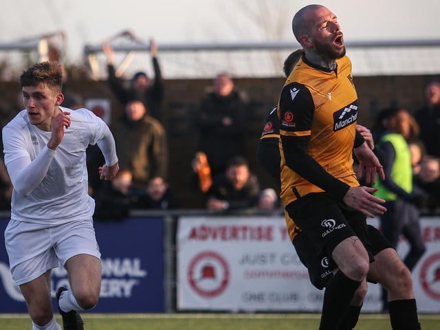 Action from Maidstone United's 3-2 win at Eastbourne Borough in National South at Priory Lane / Pictures: Andy Pelling