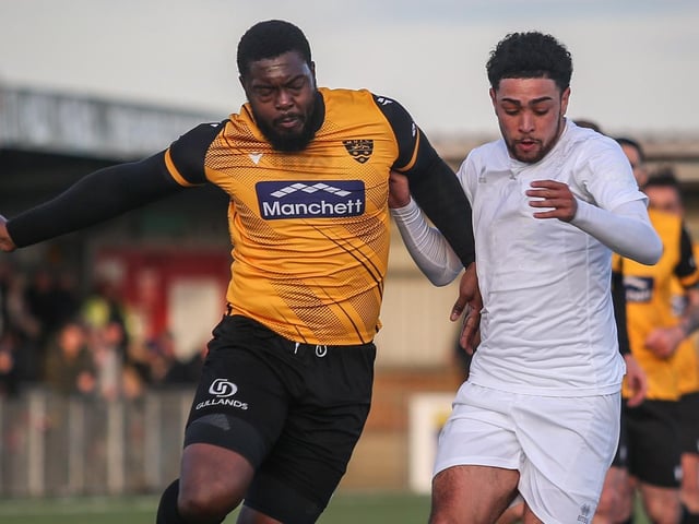 Action from Maidstone United's 3-2 win at Eastbourne Borough in National South at Priory Lane / Pictures: Andy Pelling