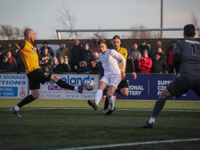 Action from Maidstone United's 3-2 win at Eastbourne Borough in National South at Priory Lane / Pictures: Andy Pelling