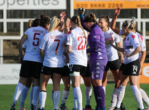 Lewes Women - pictured recently away to Crystal Palace - were too strong for Watford / Picture: James Boyes