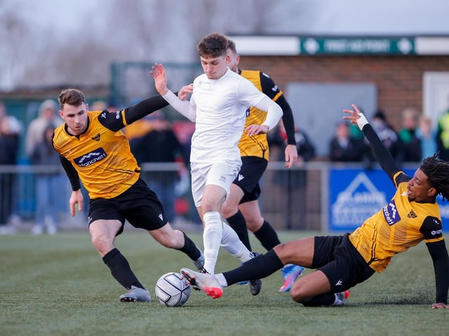Action from Maidstone United's 3-2 win at Eastbourne Borough in National South at Priory Lane / Pictures: Lydia and Nick Redman