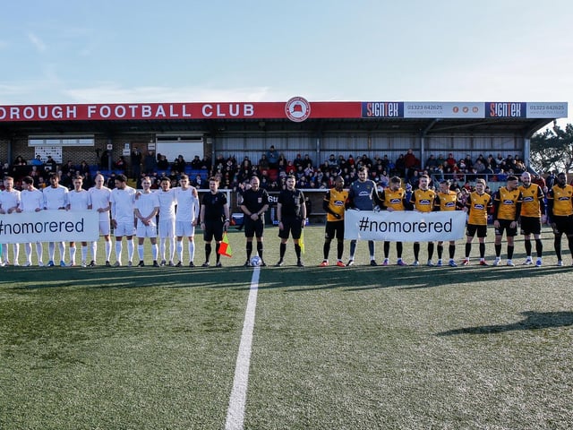 Action from Maidstone United's 3-2 win at Eastbourne Borough in National South at Priory Lane / Pictures: Lydia and Nick Redman