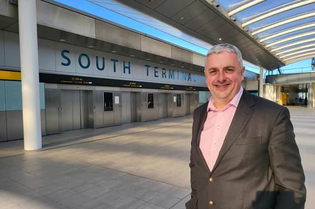 Gatwick Airport chief executive Stewart Wingate outside the South Terminal