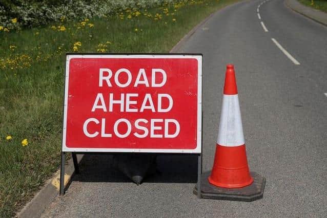 Road closures in Mid Sussex. Picture: RADAR.