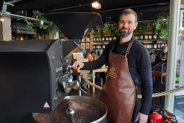 Tom Curatolo, head roaster and head of coffee at Trading Post Coffee Roasters.