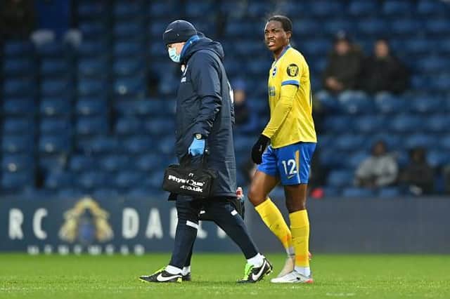 Brighton midfielder Enock Mwepu sustained a hamstring problem last month