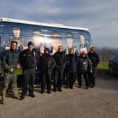 Eastbourne Police with Sussex Police Rural Crime Team, Eastbourne Borough Council, NFU Sussex farmers and Sussex Downs National Park Rangers at Butts Brow. Picture from Sussex Police SUS-220214-144139001