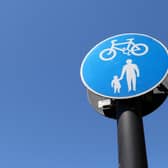 Cyclist/pedestrian sign (Photo by Catherine Ivill/Getty Images)