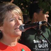 Liz Walke at a Save the DGH protest march  E37137P ENGSUS00120130909085231