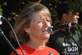 Liz Walke at a Save the DGH protest march  E37137P ENGSUS00120130909085231