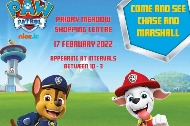 PAW Patrol at Priory Meadow during February half-term SUS-220215-094851001