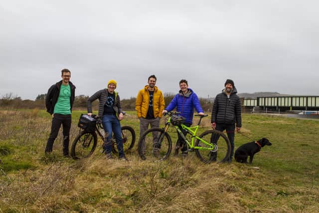 Five out of 13 members planning to set up Shoreham Bike Park.  Seb Tucknott, Bryan Kidd, Francois Damsaux, Neil Witten, Paul Topham