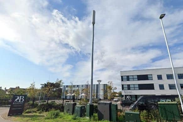 Existing Telecomms Pole Outside Bohunt School, Worthing, Google Streetview