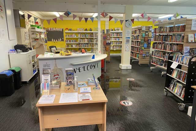 Pevensey Community Library following the flooding. Picture from Helen Burton SUS-220216-160555001