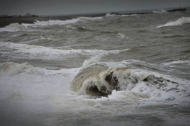 High winds are forecast to whip up the waves off the Sussex coast