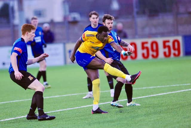 Lancing couldn't find their goal touch at Corinthian / Picture: Stephen Goodger
