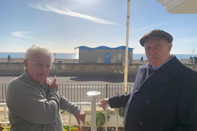 Bognor Regis man James Johnston (left) with Deputy Mayor John Barrett