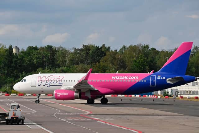 Wizz Air, Europe’s fastest growing and most sustainable airline, continues to ramp up recruitment in the UK as it looks to hire more cabin crew and flight crew at its Gatwick Airport base. Picture by John MacDougall/AFP via Getty Images