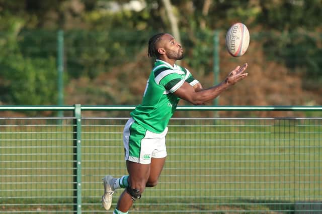 Declan Nwachukwu scored his 100th try in the win at Cobham / Picture: John Kilby